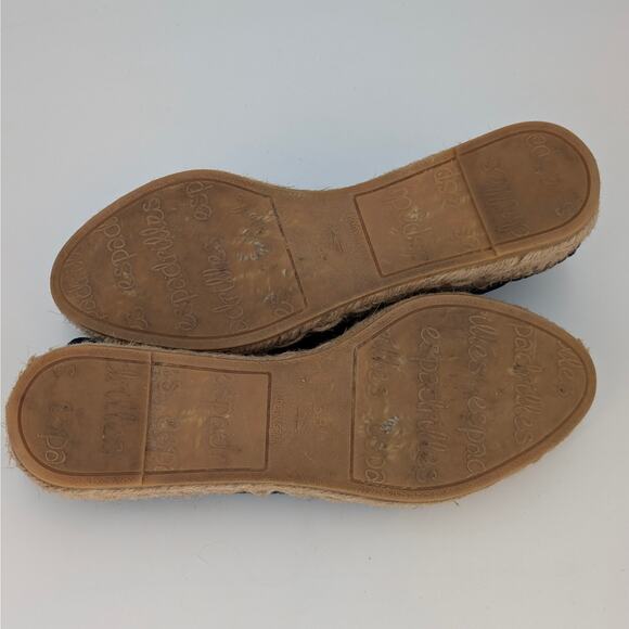 Navy Leather Espadrilles Slip On Shoes Eric Michael Serena Womens EU 38 Zippered - Picture 9 of 10